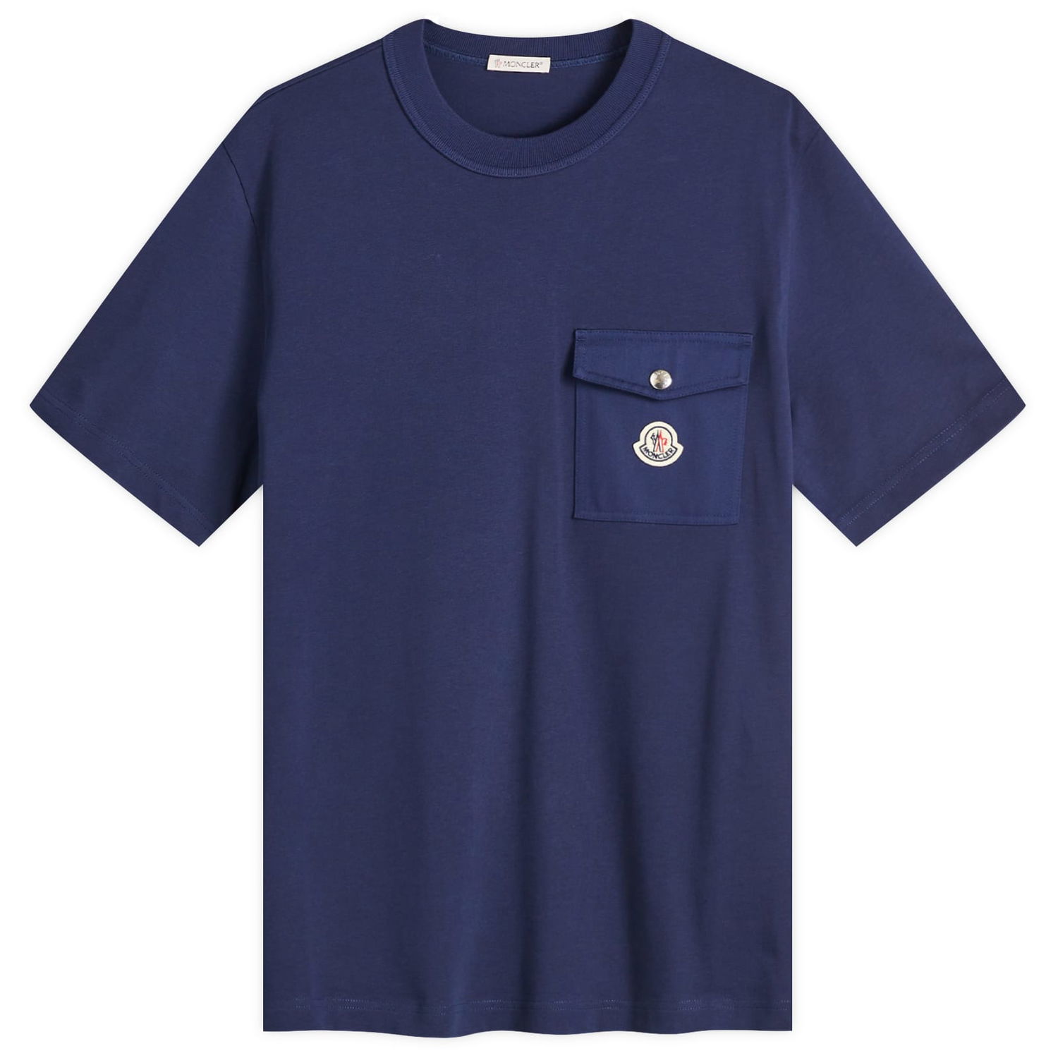 T-shirt Moncler Moncler Heavy Cotton Pocket Tee, Size Small Mørkeblå | 8C000-32-89AVF-7A9, 0