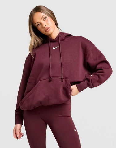 Sweatshirt Nike Phoenix Fleece Oversized Hoodie Bourgogne | DQ5860-652, 3