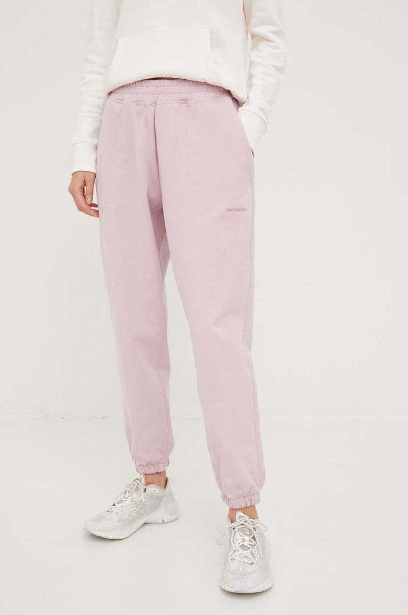 Joggingbukser New Balance sweatpatns Lyserød | WP23553VSW