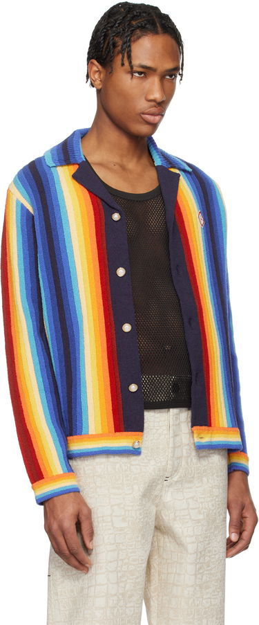 Sweater Casablanca Casablanca Gradient Stripe Towelling Cardigan Flerfarvet | MS25-KW-910-01, 1