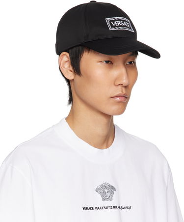 Kasket Versace Versace Embroidered Drill Cap Sort | 1010746_1A11316, 1