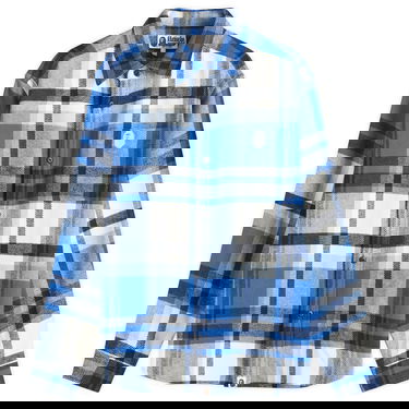 Skjorte BAPE Checked Overshirt Blå | 001SHK801004M-BLU, 0
