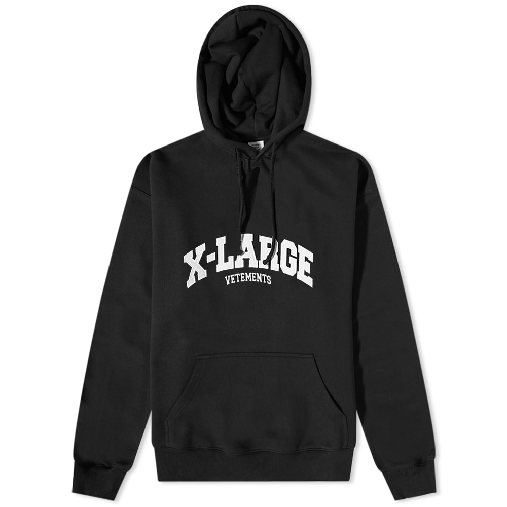 Sweatshirt VETEMENTS X-Large Logo Popover Hoody Sort | UE63HD660B, 0
