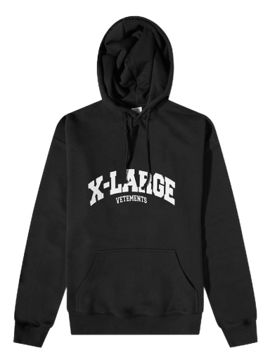 Sweatshirt VETEMENTS X-Large Logo Popover Hoody Sort | UE63HD660B
