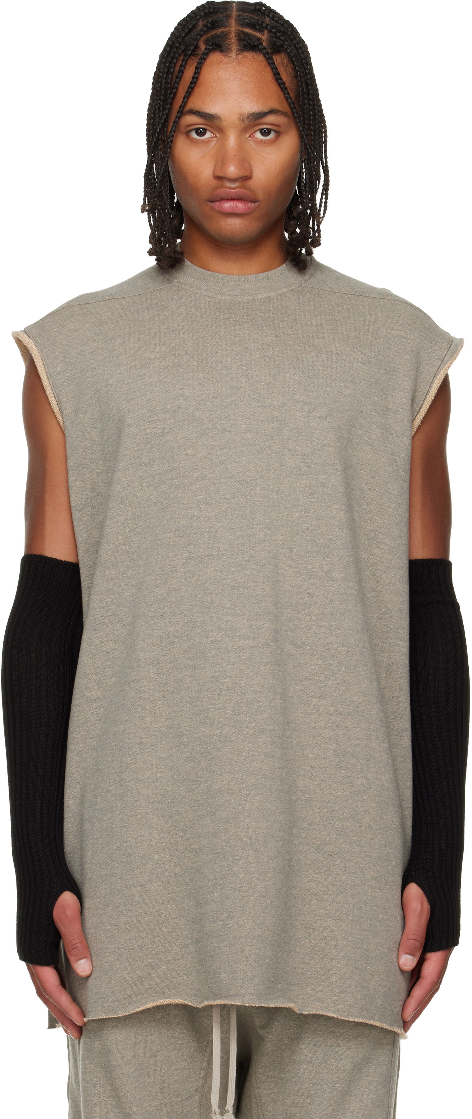T-shirt Rick Owens Rick Owens DRKSHDW Concordians Sleeveless Tarp T-shirt Grå | DU02E7158 FGM, 0