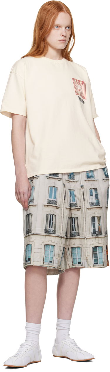 T-shirt Rhude Rhude Chevron Logo Repeat T-Shirt Hvid | RHPF25TT03012, 3