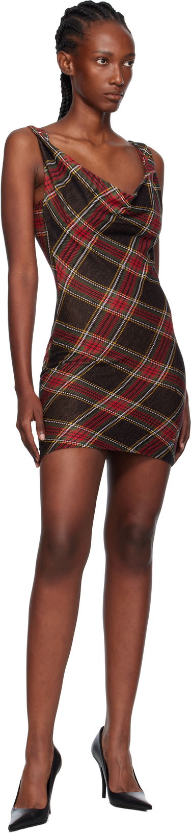 Kjole Vivienne Westwood Vivienne Westwood Anna Plaid Pencil Minidress Flerfarvet | 1601004T-J009T-, 3