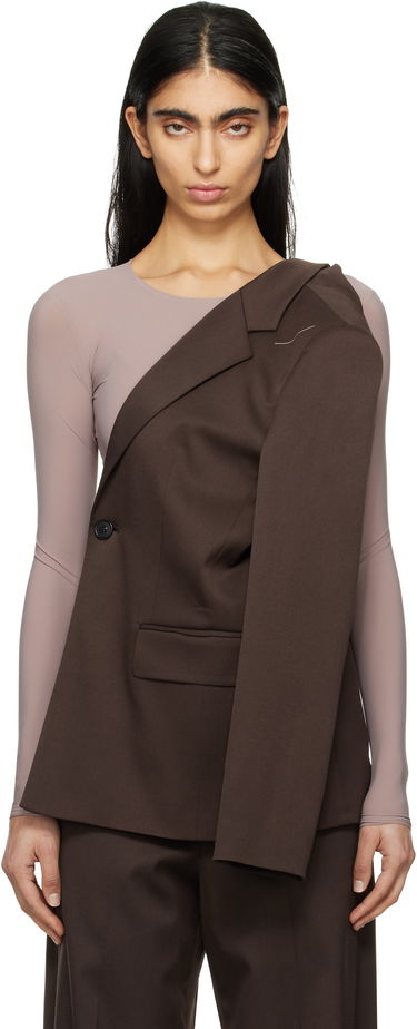 Jakke Maison Margiela MM6 Maison Margiela Twist Suit Blazer Brun | S52BN0141 S47848, 0