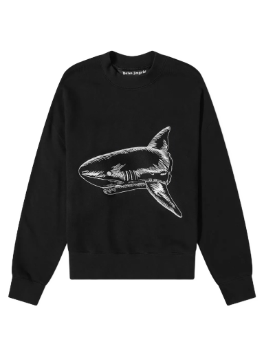 Sweatshirt Palm Angels Split Shark Crew Sweat Sort | PMBA026S23FLE0061003