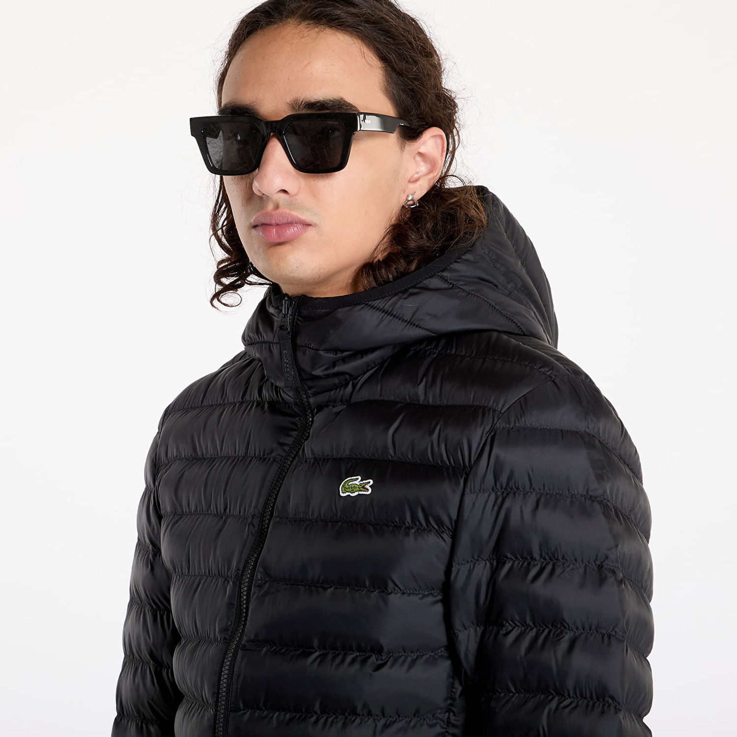 Puffer jakke Lacoste Puffer Jacket With Hood Sort | BH2909_031, 1