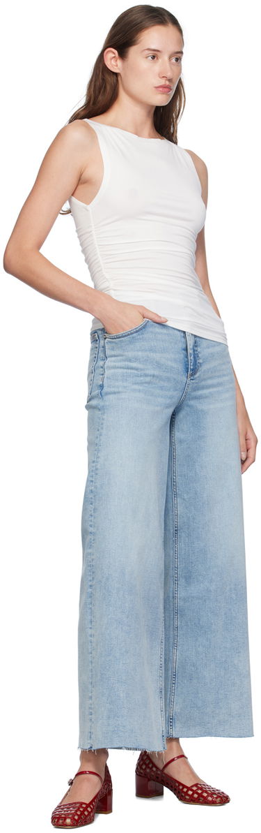 Tanktop rag & bone Luca Shirred Tank Top Hvid | WAC24FT002RT02, 3