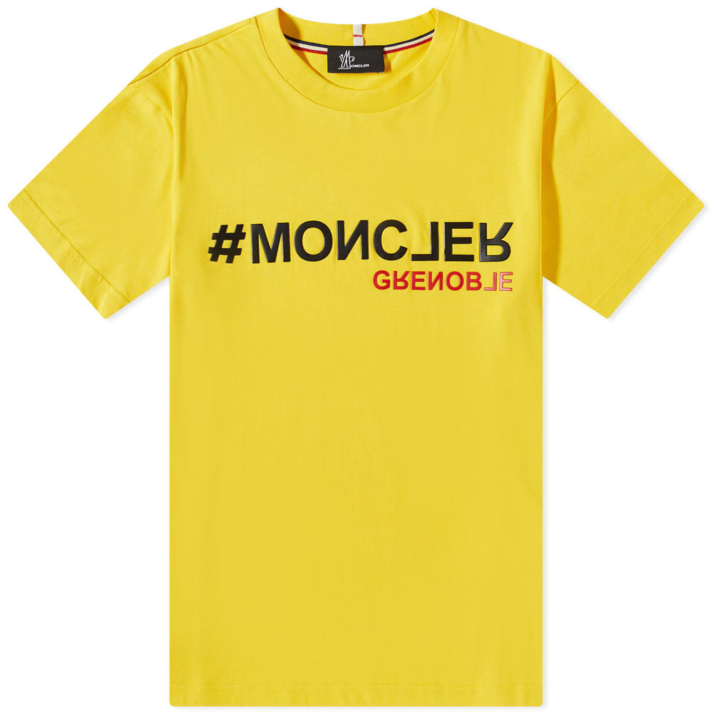 T-shirt Moncler Grenoble Hashtag Logo Tee Gul | 8C000-05-8390T-107, 0