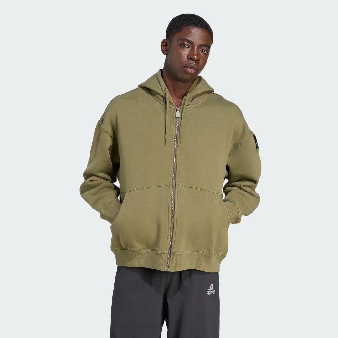 Sweatshirt adidas Performance EQT Fleece Full-Zip Hoodie Grøn | JX1572, 0