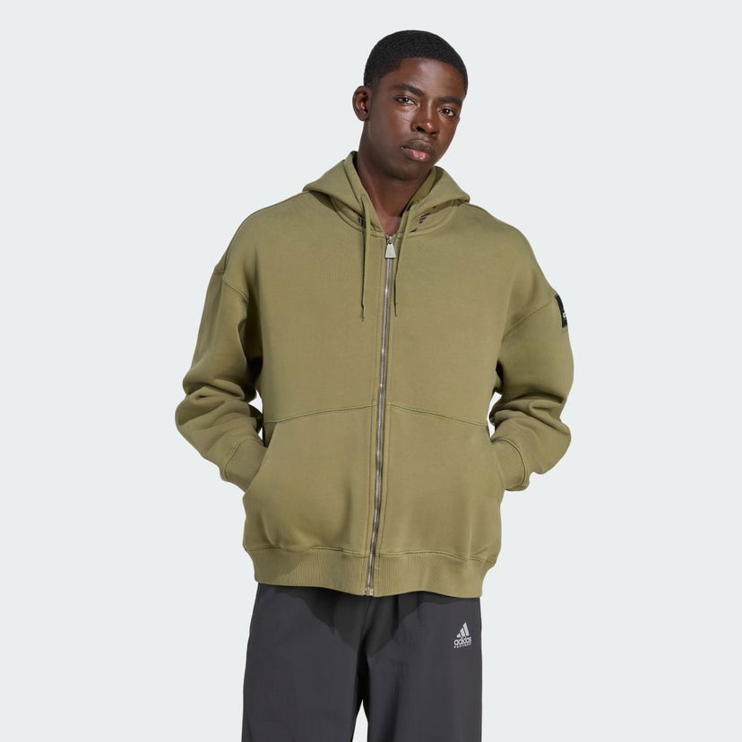 Sweatshirt adidas Performance EQT Fleece Full-Zip Hoodie Grøn | JX1572