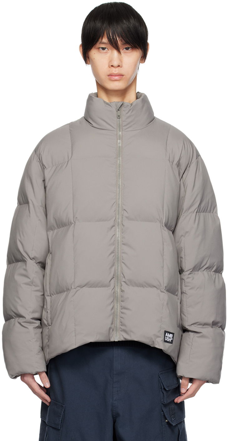 Puffer jakke Ambush Patch Puffer Jacket Grå | BMED018F23FAB0010600, 0