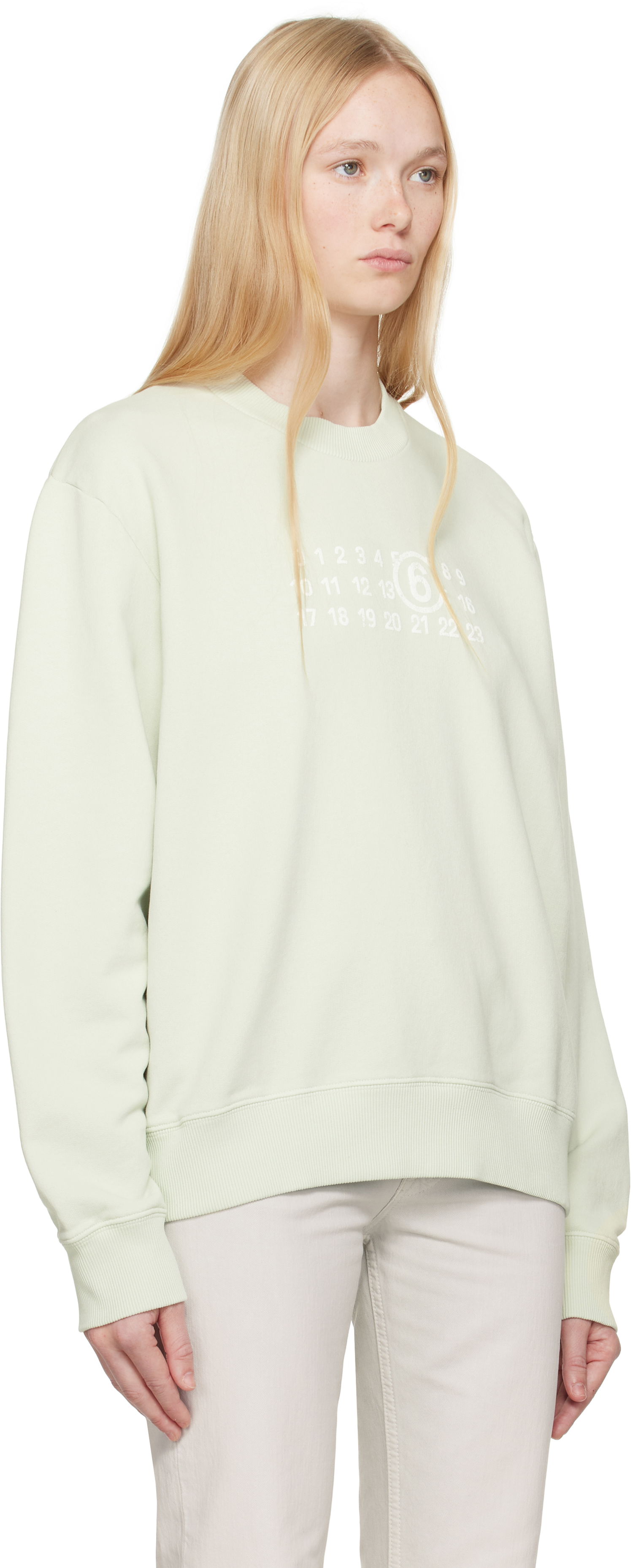 Sweater Maison Margiela MM6 Maison Margiela Numeric Sweatshirt Grøn | SH2GU0021 M25004, 1