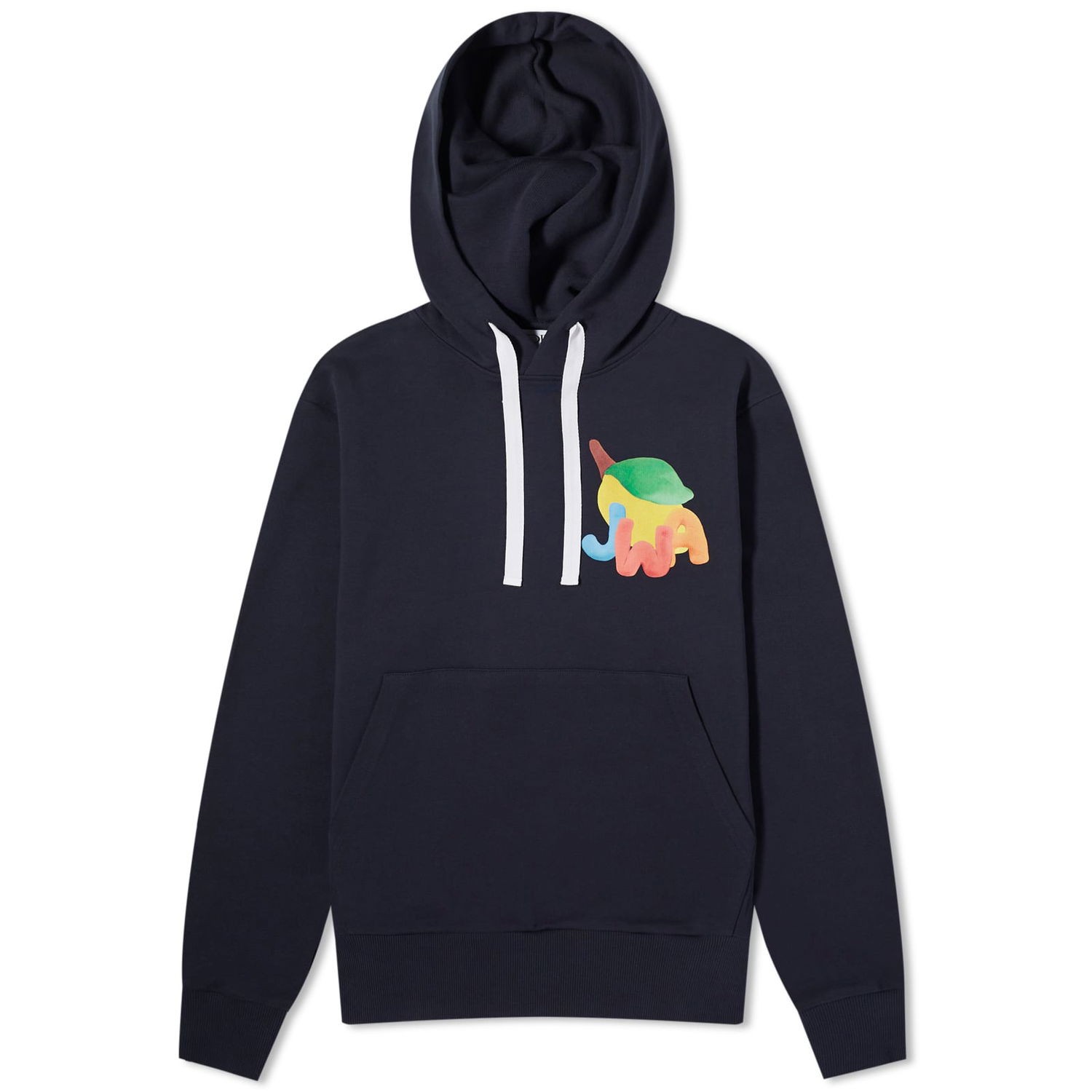 Sweatshirt JW Anderson JWA Lemon Print Hoodie Mørkeblå | JW0171-PG0717-888, 0