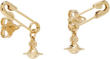 Øreringe Vivienne Westwood Vivienne Westwood Gold-Tone Safety Pin Drop Earrings Metalisk | 6201035Y-01R001-, 1