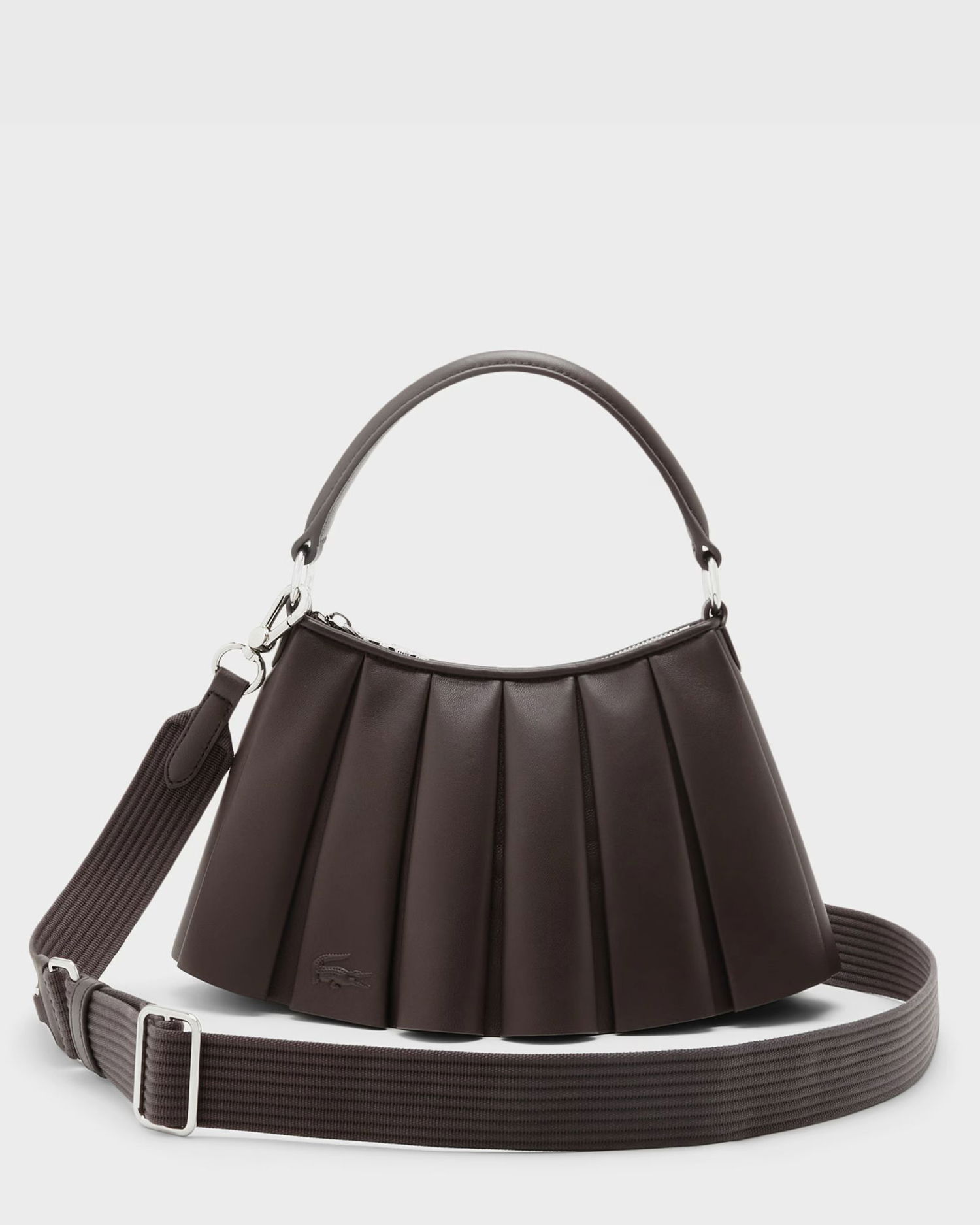 Skuldertaske Lacoste Lenglen Pleated Shoulder Bag Brun | NU5011DP-R29, 0