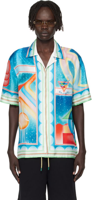 Skjorte Casablanca Casablanca Galaxy Court Silk Shirt Flerfarvet | MPF25-SH-003-01, 0