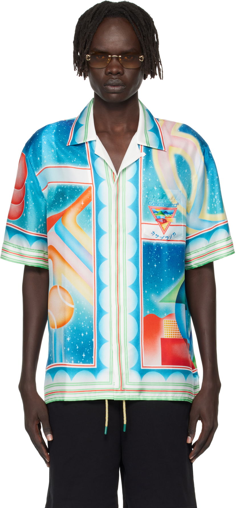 Skjorte Casablanca Casablanca Galaxy Court Silk Shirt Flerfarvet | MPF25-SH-003-01