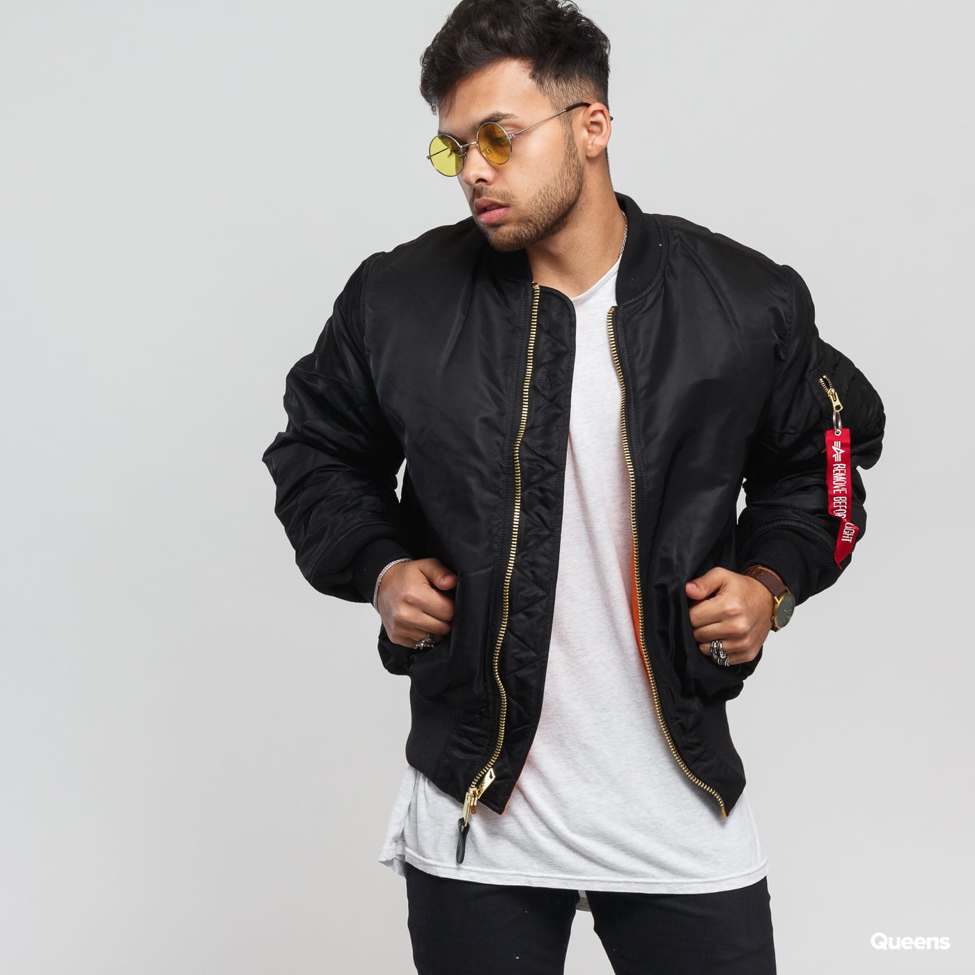 Bomberjakke Alpha Industries MA-1 Bomber Jacket Sort | 100101 03, 0