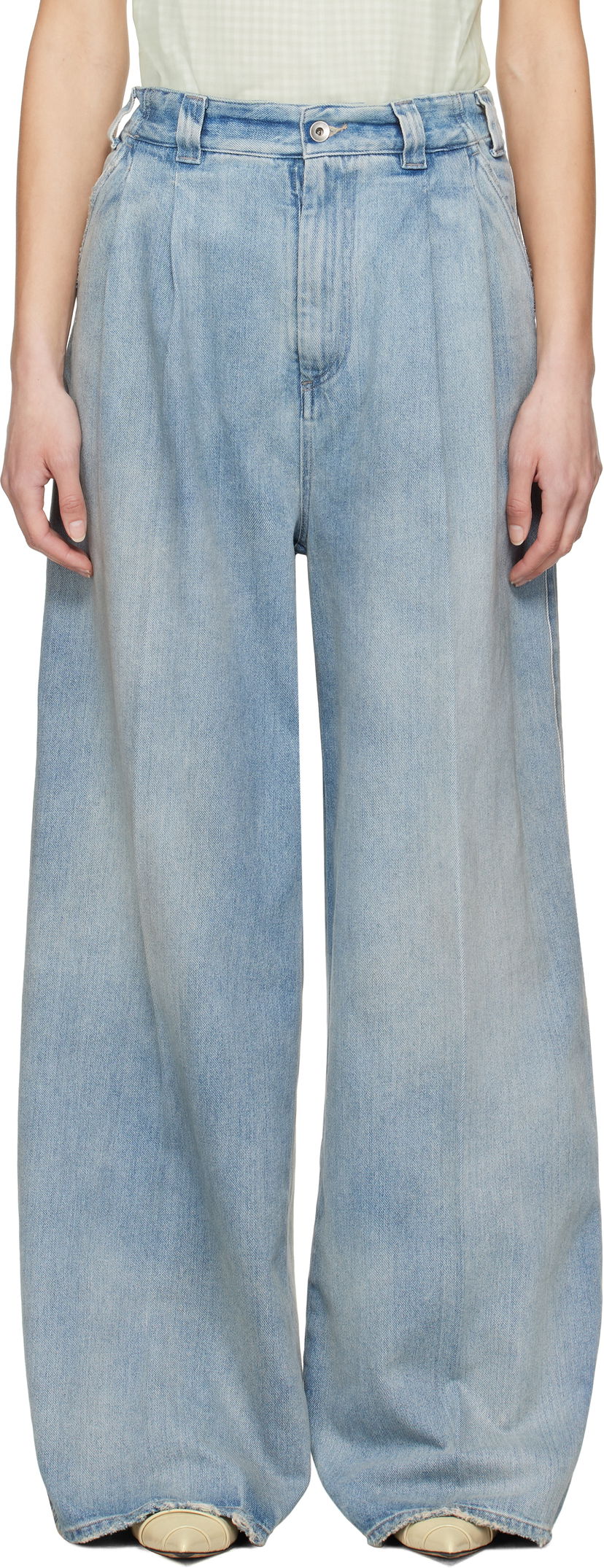 Jeans Maison Margiela Maison Margiela 5 Pocket Wide Leg Jeans Blå | S51KA0605 S30383