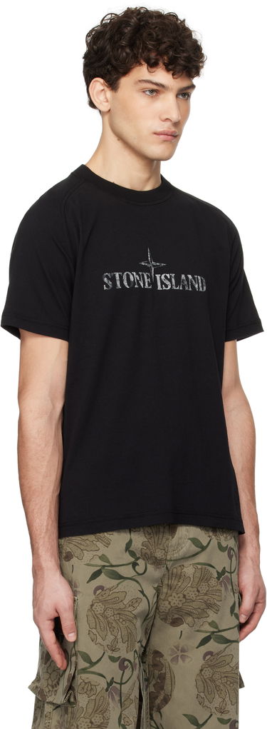 T-shirt Stone Island Organic Cotton Jersey T-Shirt Sort | K1S15 2100020 S0081, 1