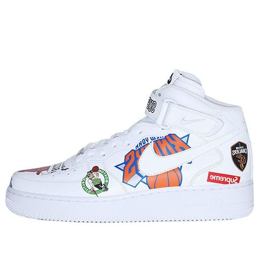 Sneakers og sko Nike Supreme x NBA x Air Force 1 Mid 07 Hvid | AQ8017-100, 0