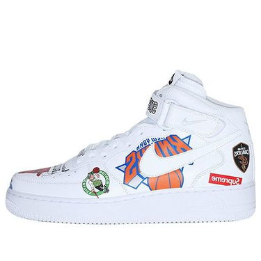 Sneakers og sko Nike Supreme x NBA x Air Force 1 Mid 07 Hvid | AQ8017-100, 0