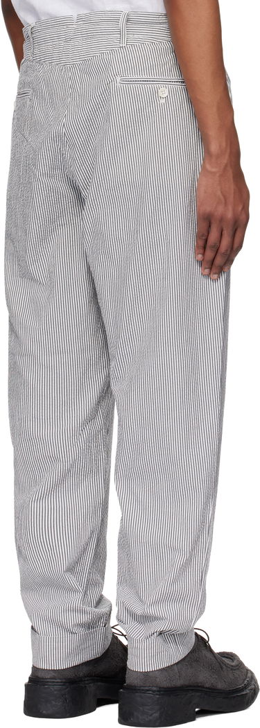 Bukser Engineered Garments Engineered Garments Andover Striped Trousers Hvid | 25S1F001, 2