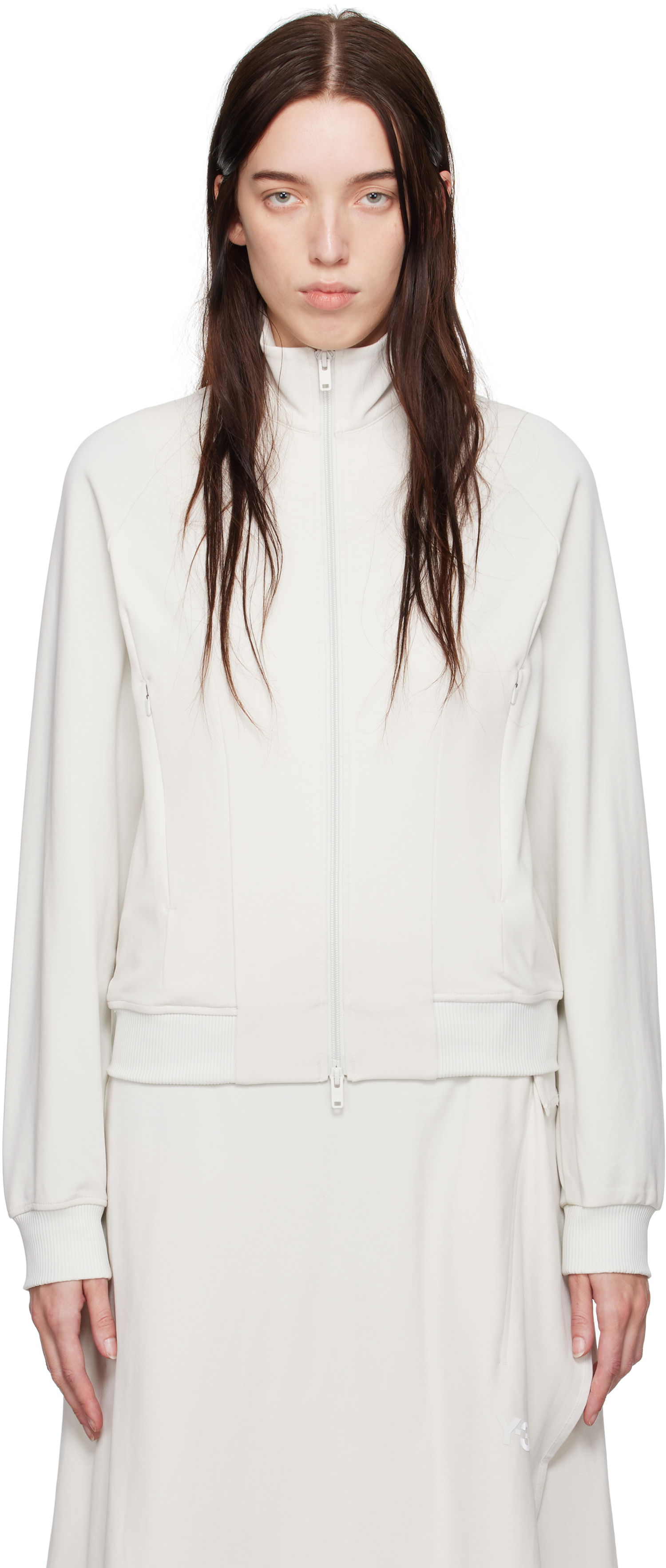 Sweatshirt Y-3 Track Jacket Hvid | JE3442, 0