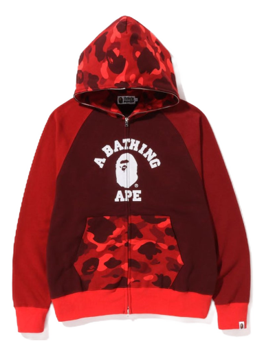 Sweatshirt BAPE Color Camo Relaxed Fit Full Zip Hoodie Rød | 1I80-115-008