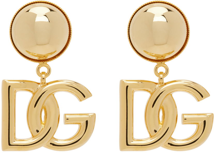 Øreringe Dolce & Gabbana Gold 'DG' Earrings Metalisk | WEN6P6 W1111