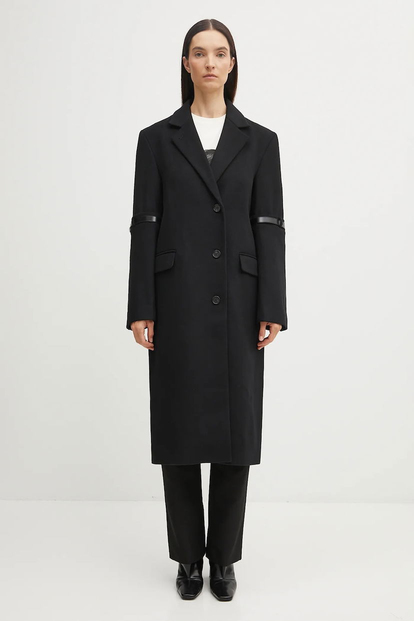 Frakker Coperni Coperni Belted Wool Blend Coat Sort | COPM14F1011