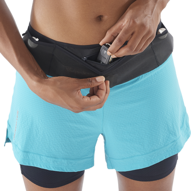 Shorts Salomon SENSE AERO 2IN1 SHORT W Turkis | lc2181700, 3