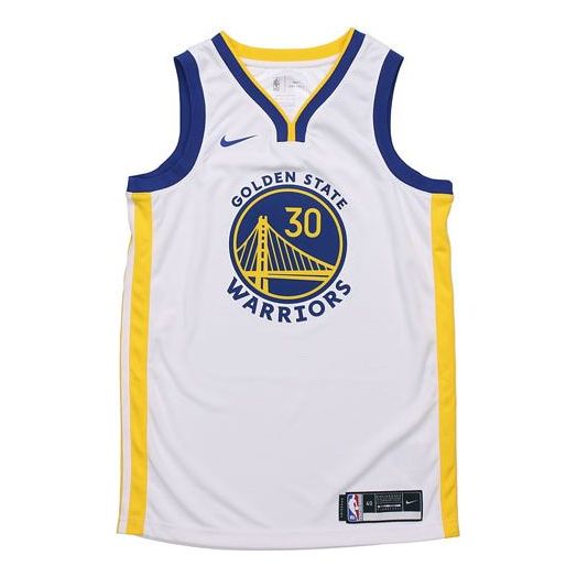 Jersey Nike Golden State Warriors Stephen Curry Swingman Jersey Hvid | CW3591-107