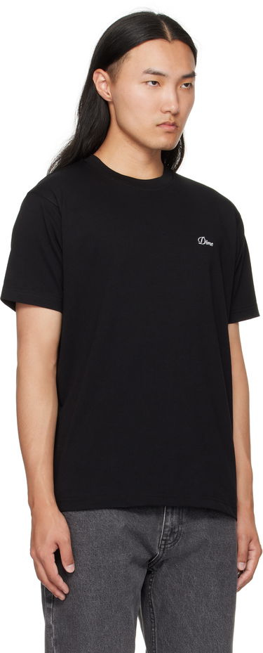 T-shirt Dime Dime Cursive Logo T-Shirt Sort | DIMEFA2544BLK, 1