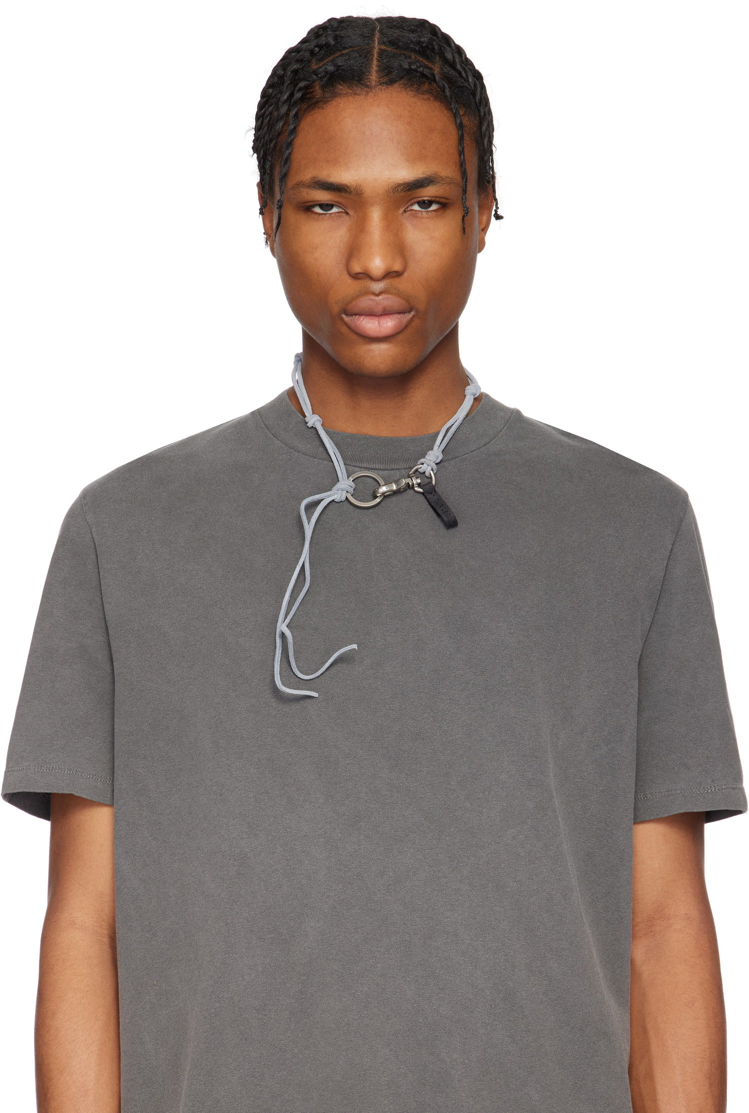 Nøgleringe OUR LEGACY Our Legacy Ladon Suede Necklace Grå | A2238LBE, 1