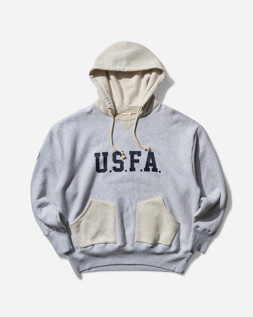 Sweatshirt Champion Hoodie Oatmeal / Heather Grey Grå | 220655 EM004