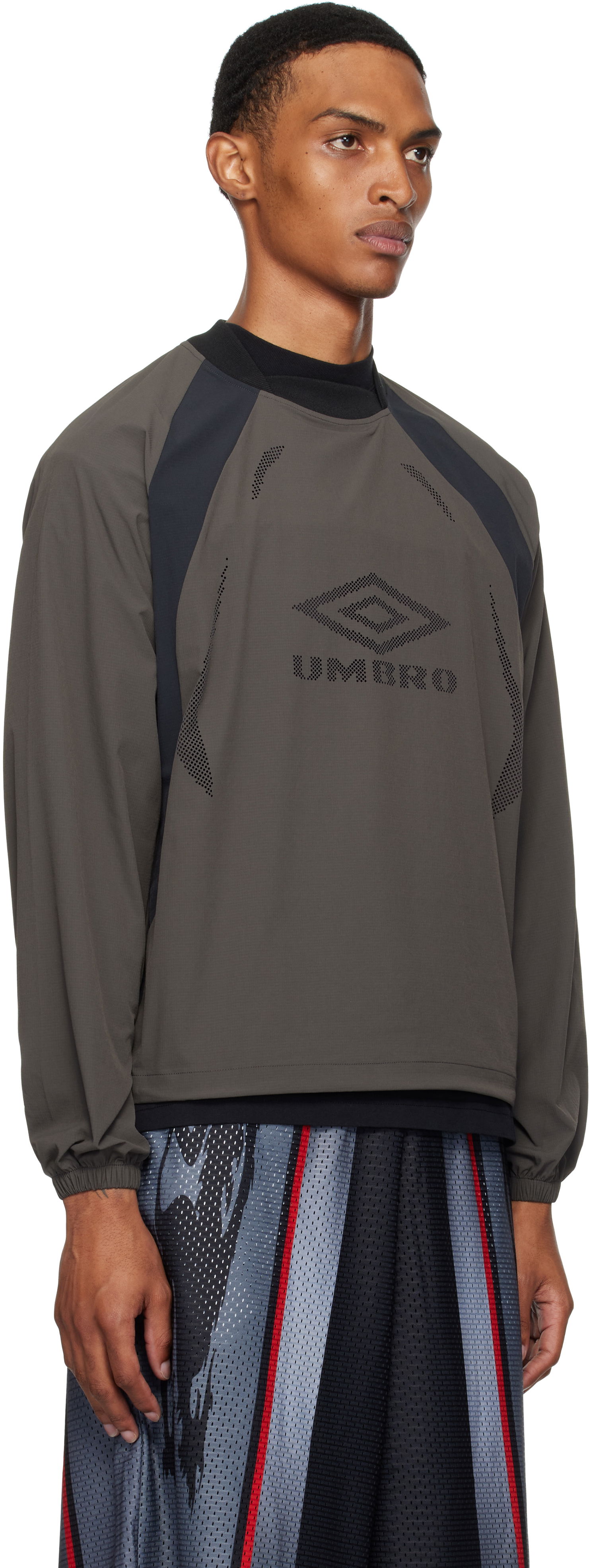 T-shirt Umbro Umbro Lasered Nylon Crewneck T-shirt Grå | UBMW0252FA164, 1