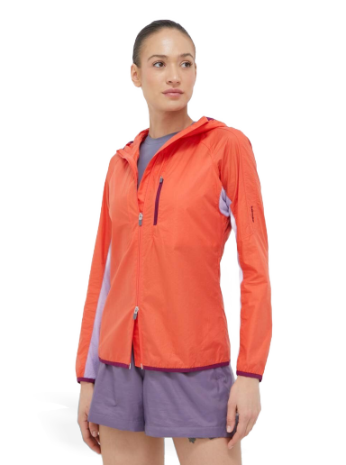Vindjakke Icebreaker Shell+ Hooded Jacket Orange | IB0A56OC8241