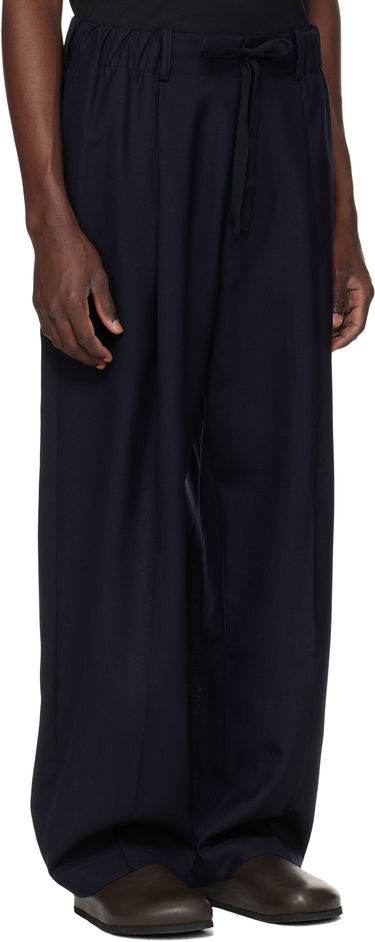 Bukser Studio Nicholson Studio Nicholson Noam Pleated Trousers Mørkeblå | NOAM SNM - 1186, 4