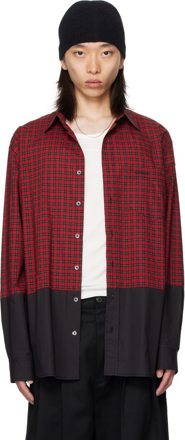 Skjorte VETEMENTS VETEMENTS Splitted Plaid Shirt Rød | UH76SH630RB, 0