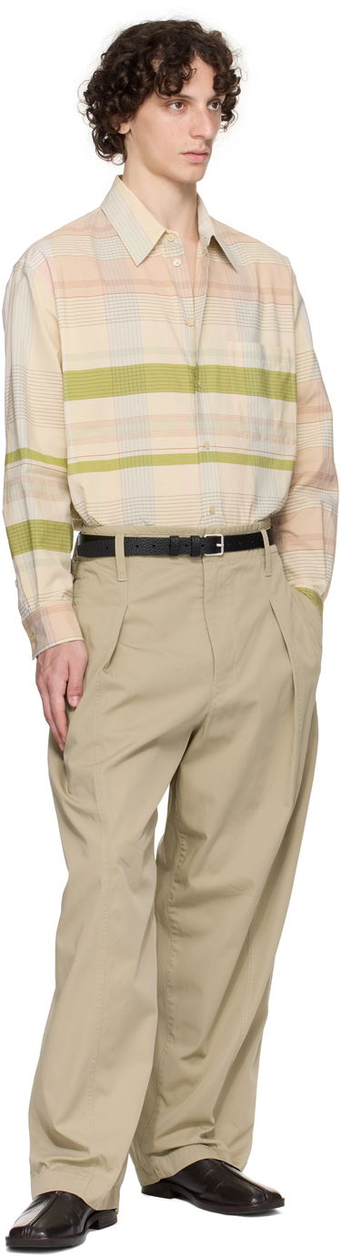 Skjorte LEMAIRE Lemaire Relaxed Plaid Shirt Beige | SH1176 LF1396, 4