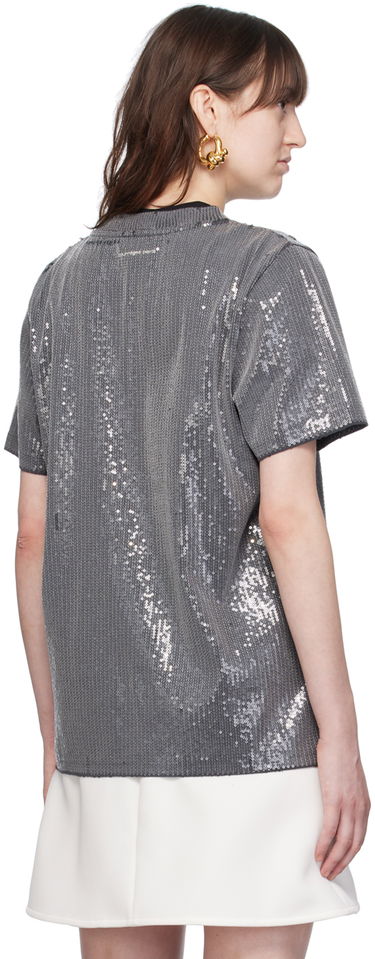 T-shirt Courrèges Courrèges Sequinned T-Shirt Grå | 124JTS008JS0136, 2