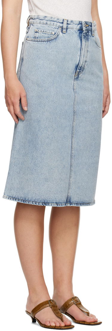 Nederdel TOTEME Five-Pocket Denim Midi Skirt Blå | 243-WRB0193-FB0045, 1