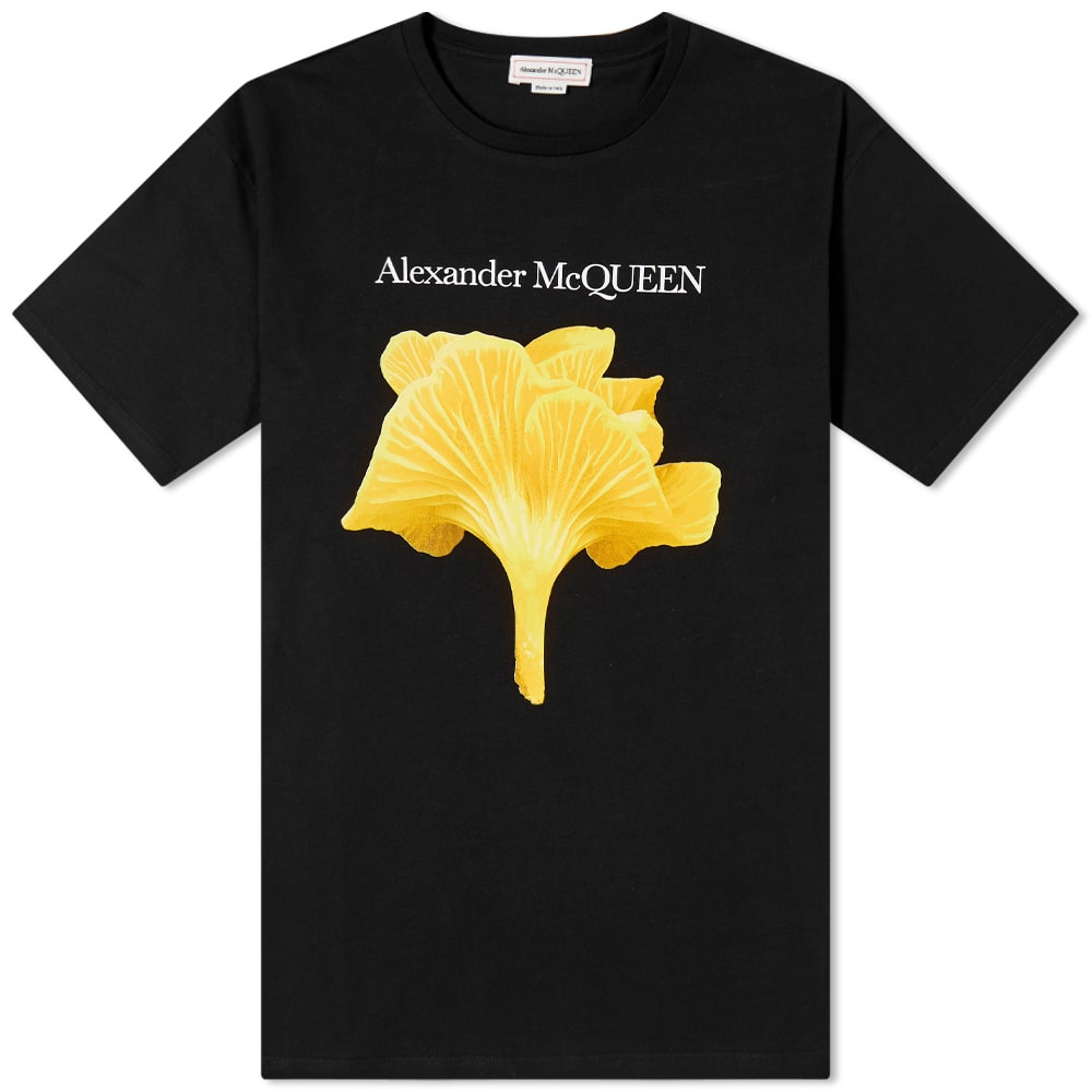 T-shirt Alexander McQueen Mushroom Logo Tee Sort | 721424QZAHI-0901, 0