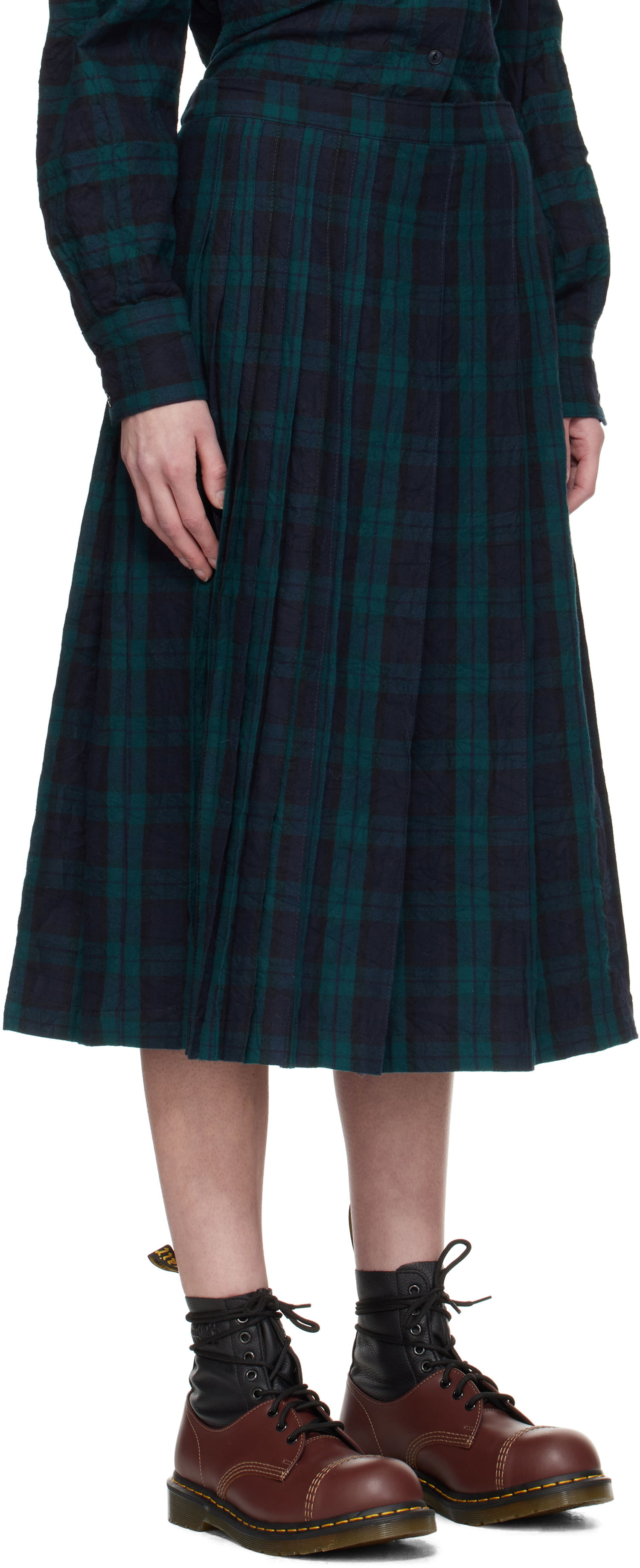 Nederdel YMC YMC Rosetta Midi Pleated Skirt Grøn | Q3XMA, 1