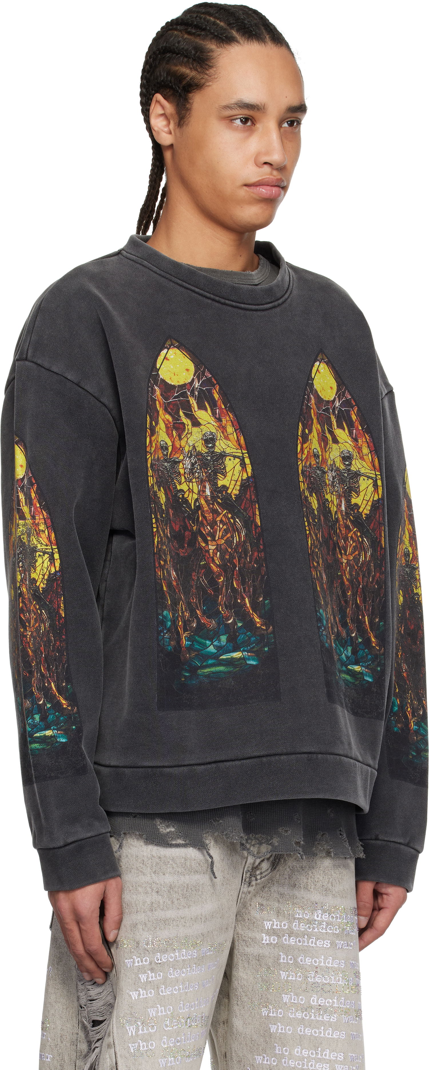 Sweater Who Decides War Who Decides War Anvil Crewneck Sweater Sort | 1110010030SS25, 1